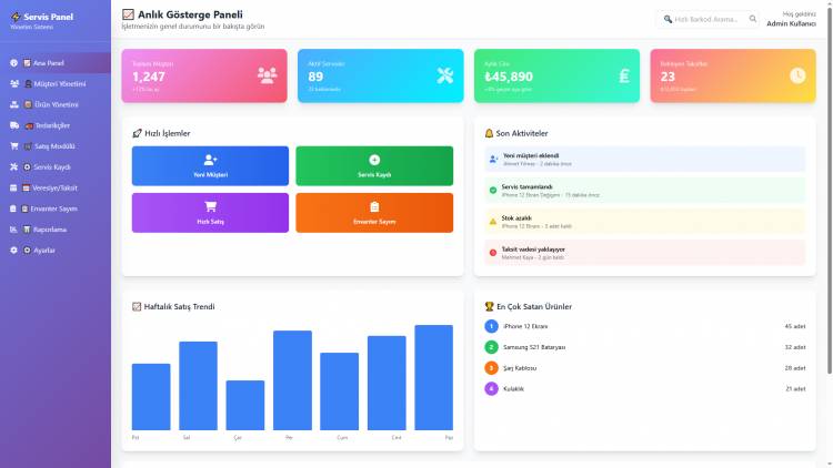 Teknik servis Yazılımı İşinizin Kontrolünü  Elinize Alın