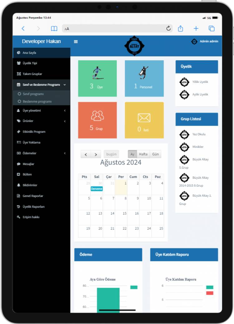 Futbol Spor Klubü Yönetim Sistemi